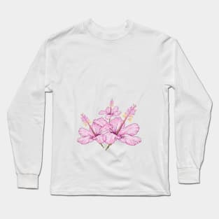 Light Pink Flower Long Sleeve T-Shirt